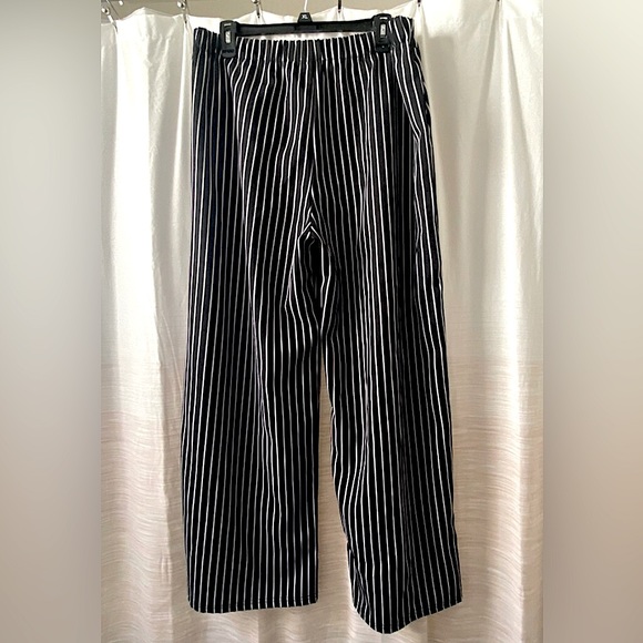 GloryStar Wide Leg Pinstripe stretch back slacks Trouser Pants XXL fit like L/XL - Picture 10 of 11